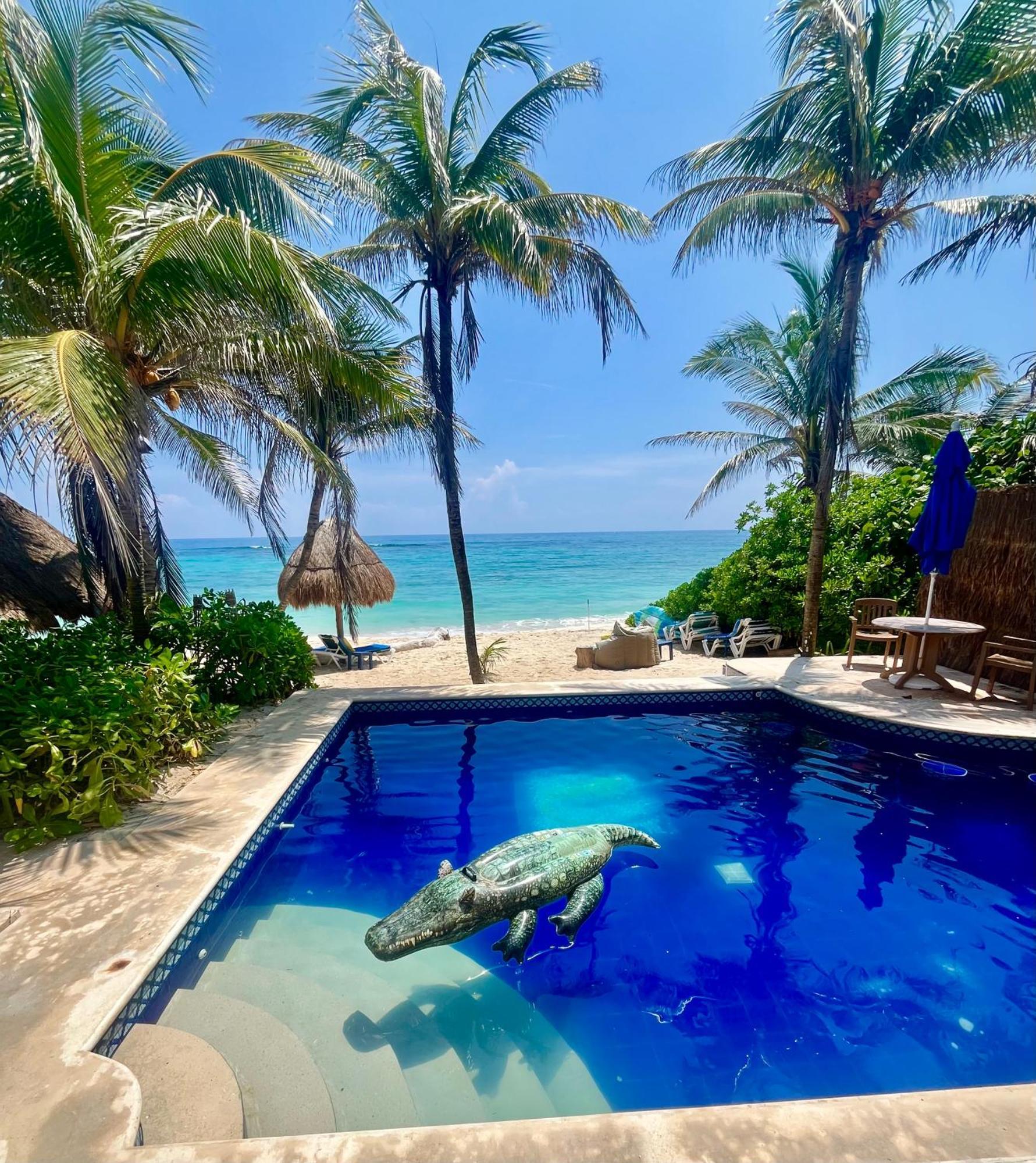Beachfront Hammock Heaven أكومال المظهر الخارجي الصورة