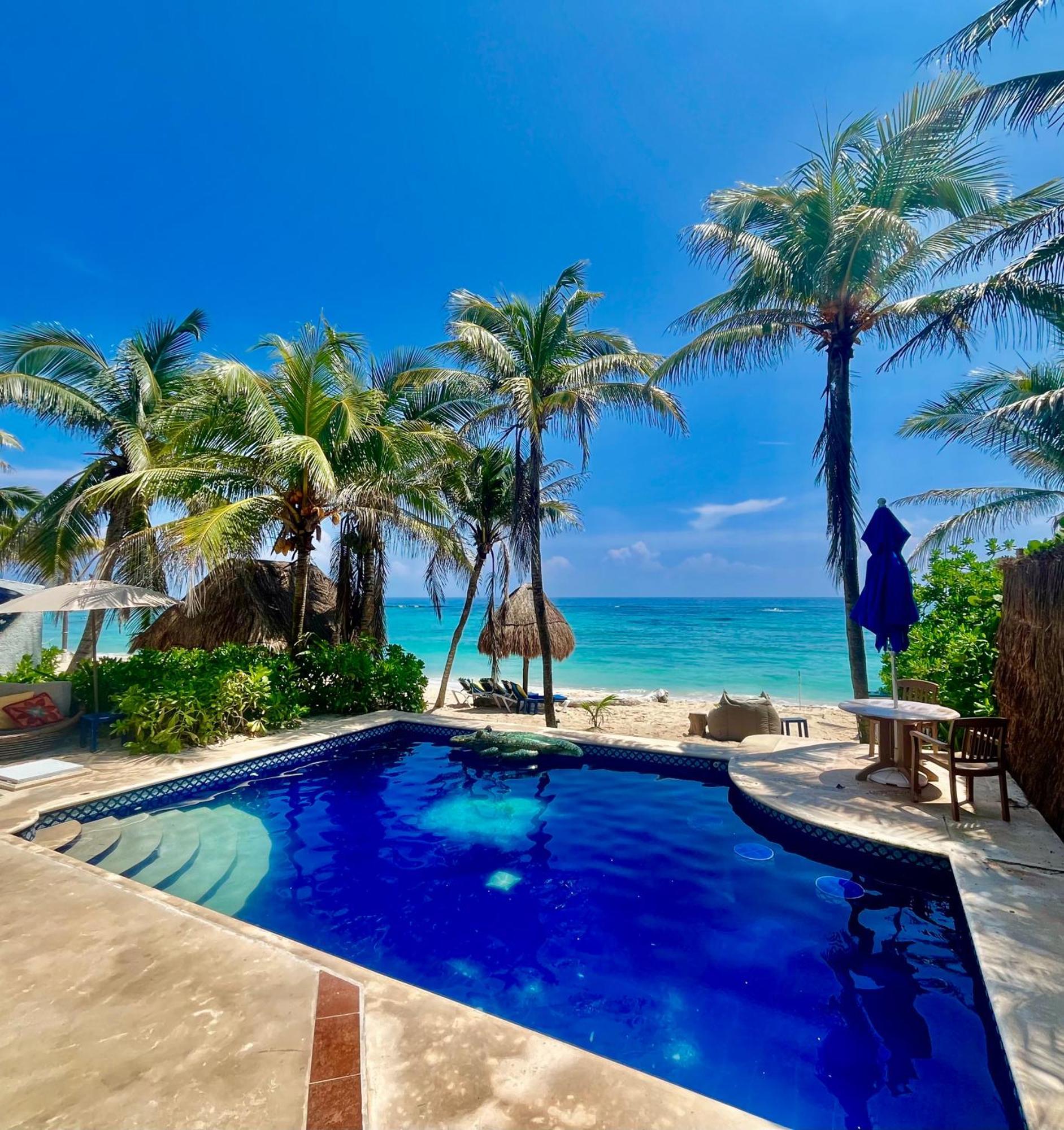 Beachfront Hammock Heaven أكومال المظهر الخارجي الصورة